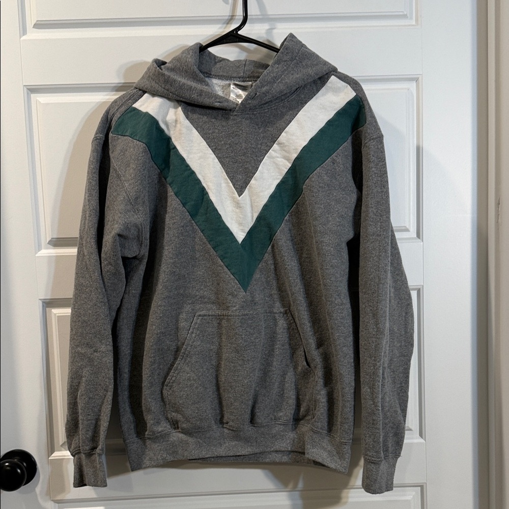 VINTAGE Gildan Hoodie Men Gray Sweatshirt Skater Street Pullover 90s Medium